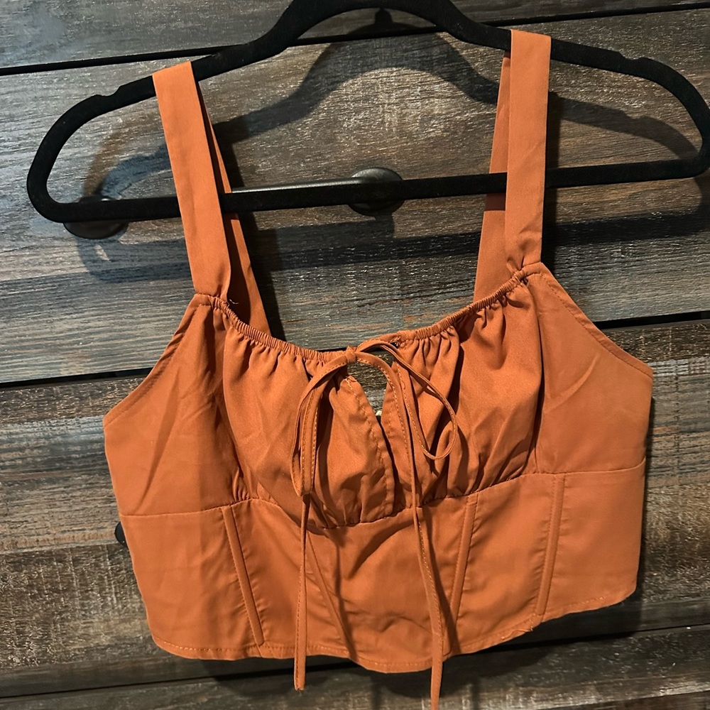 Cropped corset top
